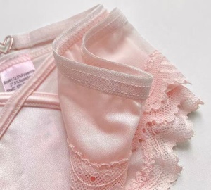 Women's for Pink Summer Lightweight Sexy Silky <strong>Panties</strong> Playful <strong>Anime</strong> Cat Print with Lace Tie-Up Pure Desire Underwear Logo Waist - Product Image 5