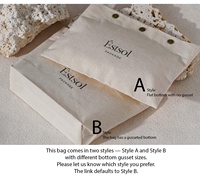 Sac en toile à fond carré avec logo personnalisé Estsol, pochette de rangement de voyage 3D pour les soins quotidiens Kincare