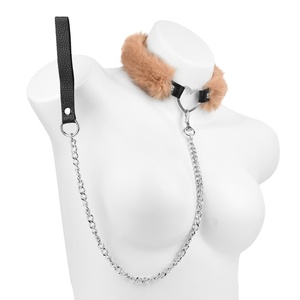 YOCY BDSM Bondage Kits Mouth Gag Leather Handcuffs Neck Collar Fetish Choker Furry Tail Anal Plug Strapon Mouth <b>Dildo</b> Anal Plug - Product Image 5