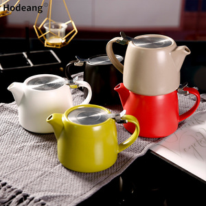 <strong>Ceramic</strong> Teapot with Stainless Steel Infuser 500ml Tea Pot Loose Leaf Tea Maker Modern Coffee Tea <strong>Kettle</strong> - Product Image 1