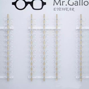 Thiết Kế Mới Treo Tường Kính Chủ Đạo Cụ Tường Hiển Thị Kính Vàng Kim Loại Kính Mát Hiển Thị Giá - Product Image 3