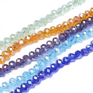 10 brins de perles en verre électroplaté en cristal AB coloré, facettées en forme de rondelle, de 8 mm - Product Image 4