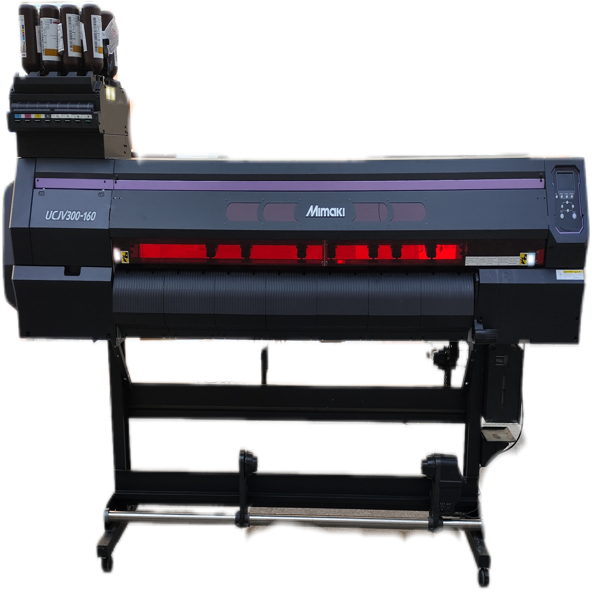Используемый UCJV300-160 УФ-принтер MIMAKI с оригинальной печатающей головкой