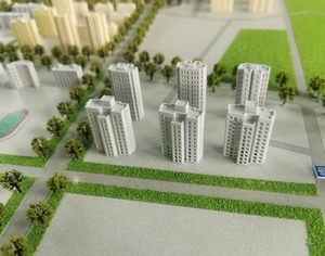 Diyhandmade cao tầng nhà máy xây dựng bệnh viện nhà nhỏ Mô hình 1: Quy mô 1000 nhựa ABS nhựa thân thiện với môi đúc kỹ thuật - Product Image 4