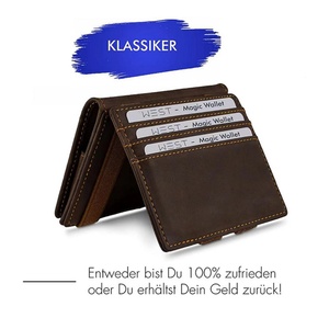 Portefeuille minimaliste Boshiho Slim pour poche avant, blocage RFID, porte-cartes en cuir, porte-cartes magique - Product Image 6