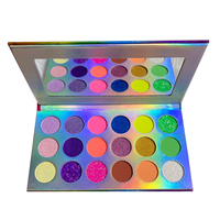 Eyeshadow Glitter pigmen tinggi Label pribadi 18 warna palet Eyeshadow Label pribadi Vegan