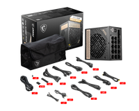 Grosir MSI MEG Ai1300P PCIE5 ATX3.0 Modular penuh PSU Platinum untuk Gaming Desktop PC catu daya penyambungan