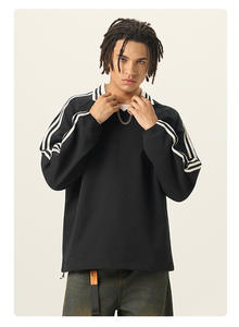 Suéter Unisex <span class=keywords><strong>de</strong></span> Algodón Relajado para Otoño, 380g, <span class=keywords><strong>Cuello</strong></span> Alto, Manga Larga, Color en Contraste, para Oficina y Uso Diario, Impresión Digital - Product Image 6