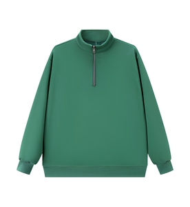 Sudadera de algodón al por mayor con media cremallera y cuello alto para surtidos de ropa urbana masculina - Product Image 1