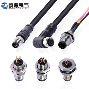 مقبس توصيل M8 M12 M16 ذكر أنثى 2-8 دبوس مستقيم مستشعر كابل دائري موصل M12 - Product Image 6