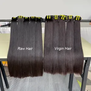 Cheveux alignés par cuticule vierge en gros péruviens brésiliens sans enchevêtrement Paquets de cheveux crus naturels Cabello Humano