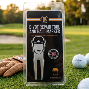 Outil de réparation de divots de <span class=keywords><strong>golf</strong></span> personnalisé en alliage de zinc, durable et écologique, avec marqueur de balle et logo en émail souple, pour personnage de dessin animé irrégulier, en blister - Product Image 1