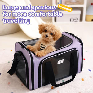 Açık köpek kullanımı için taşınabilir küçük köpek taşıma çantası su geçirmez nefes Polyester katlanabilir fermuar kapatma - Product Image 4