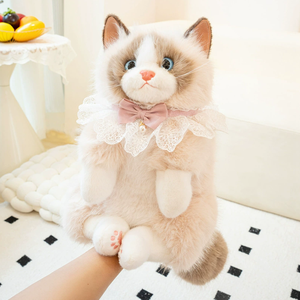 Sac à dos en peluche chat Ragdoll réaliste, bretelles réglables, le <span class=keywords><strong>cadeau</strong></span> d'<span class=keywords><strong>anniversaire</strong></span> ultime pour les filles, fournisseur de fête - Product Image 6