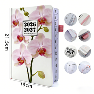 สมุดแพลนเนอร์ปกแข็งหนัง PU พรีเมียมสั่งทำพิเศษ ขายดี ประจำเดือนกรกฎาคม 2026 - มิถุนายน 2027 สำหรับจัดการงานรายวัน รายสัปดาห์ รายเดือน - Product Image 2