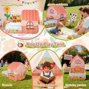<b>Garden</b> Theme Foldable Waterproof Play <b>Tent</b> Indoor and Outdoor Baby <b>Tent</b> with Ball Pit - Product Image 6