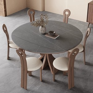 Set Tavolo da Pranzo Rotondo Moderno, Arredamento Stabile per Appartamenti, Caffè/Pasticcerie, Ville e Ristoranti - Product Image 4