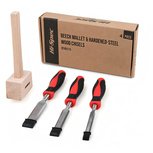 Juego de Cinceles para Tallar Madera DIY, 1 3/4 y 1/2 Pulgadas, Vástago Recto, Herramientas para Trabajar la Madera con Martillo de Madera - Product Image 4
