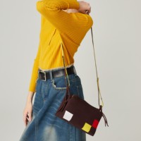 Sac bandoulière personnalisé en tricot 3D recyclé pour femme, léger, lavable en machine, color block, à sangle unique, sac à bandoulière tendance