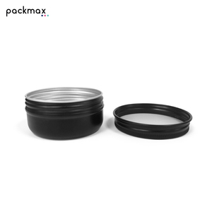 Multi-Size Black Aluminum <b>Tin</b> for Candle Car Wax Hair Wax - <b>Small</b> Metal Packaging Jar for Cosmetics Wholesale - Product Image 4