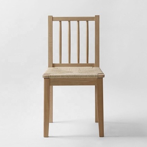 Chaise <span class=keywords><strong>de</strong></span> salle à manger Windsor en bois <span class=keywords><strong>de</strong></span> hêtre massif nordique avec <span class=keywords><strong>cordon</strong></span> en papier - Product Image 1