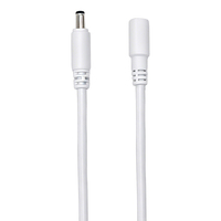 Kabel Ekstensi DC Pria ke Wanita 3m/9,84ft Putih 5,5mm X 2,5mm untuk Penggunaan Kamera