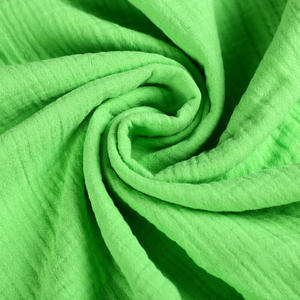 Оптовая продажа, Двухслойное органическое детское Пеленальное Одеяло из крепа, однотонное окрашенное муслиновое 100 хлопковое двойное Марлевое полотно - Product Image 6