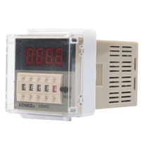 Sakelar Relay Timer Digital LED Programmable DH48S-1Z 0.01S-99H99M Basis Soket AC/DC 12V 24V 36V 110V 220V 380V PCB