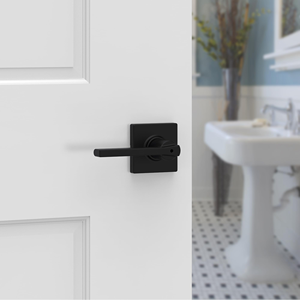 Gagang Pintu Interior Privasi Warna Hitam Matte, Tuas Persegi, Kunci Paduan Seng, Dapat Dibalik, Tanpa Kunci, Kunci Privasi untuk Kamar Tidur - Product Image 2