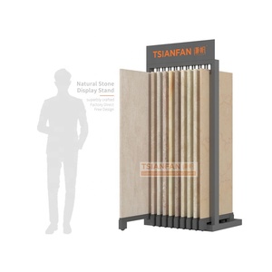 Customized Compact Floor Standing Granite Sliding Display <strong>Stand</strong> Simple Exhibition <strong>Hall</strong> Display Marble Display <strong>Stand</strong> - Product Image 1