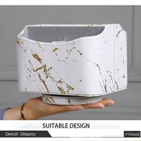 Support de télécommande classique en cuir PU, rotatif à 360 degrés, boîte de rangement pour télécommande de télévision, organisateur de table rotatif, porte-stylo