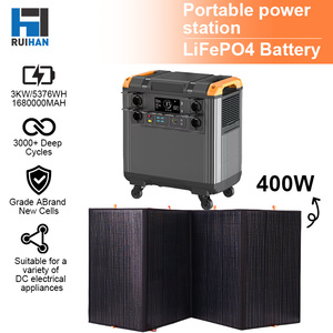 Station d'alimentation portable 3000W, capacité 5376Wh, avec prise EU, batterie solaire Lifepo4 400W 48V pour les situations d'urgence à domicile - Product Image 3