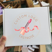 Boîte d'expédition en carton ondulé personnalisable à marque privée pour cosmétiques cils, pour l'expédition et l'envoi, emballage cadeau vide