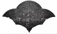 Carreaux de mosaïque en parquet en forme d'éventail en marbre moderne pour salon, hôtel, salle de bain, cuisine, crédence et revêtement de sol avec motif écaille de poisson
