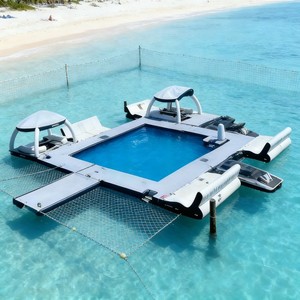 Équipement de <span class=keywords><strong>parc</strong></span> <span class=keywords><strong>aquatique</strong></span> gonflable portable haute résistance, quai gonflable pour les excursions en mer - Product Image 1