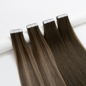 Extensiones de Cabello Adhesivas Luxsea, Cabello Humano, Balayage Marrón Oscuro a <span class=keywords><strong>Castaño</strong></span>, Extensiones de Cabello Humano Natural Virgen - Product Image 2
