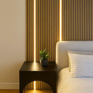 4 rouleaux de bande LED flexible noire de 2,4 m pour panneau acoustique et panneaux muraux à lattes de bois - Product Image 4