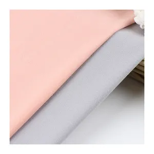 Supplier wholesale breathable dbp double brushed polyester 4 way stretch solid knit fabric 250gsm