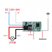 Code d'étude pour le contrôle de l'éclairage de scène 3,6-24V CC dans la bande lumineuse LED du module de réception sans fil super-hétérodyne