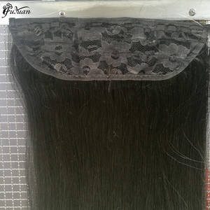 Doble dibujado suave No enredo humano recto Halo de la extensión del pelo - Product Image 3