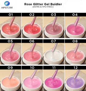 Gel Constructor de Uñas con Brillo Rosa, Sin HEMA ni TPO, 15/30/50g, Gel Constructor Brillante, Gel de Extensión de Uñas Rosa Lechoso con Brillo, Logotipo Personalizado - Product Image 4