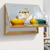 Décoration d'intérieur Vente en gros de cadres en aluminium PS en porcelaine cristal Boîte de compteur électrique en toile Peinture murale décorative