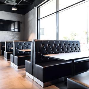 Canapé en cuir populaire pour les restaurants, tables et chaises de pub en bois, sièges élégants et durables, longue <span class=keywords><strong>banquette</strong></span> - Product Image 5