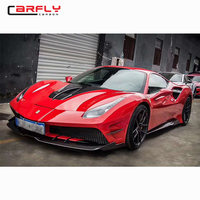 Nouveau capot avant en fibre de carbone FRP style M pour Ferrari 488 avec boulons