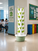 Tour hydroponique à flux et reflux à 7 niveaux avec système vertical, éclairage LED et minuterie de pompe pour jardin intérieur
