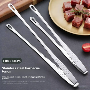 Heavy-Duty Stainless Steel <b>Tongs</b> | Non-Slip Long Handle for BBQ & <b>Serving</b> - Product Image 5