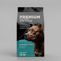 Sachet Doypack en plastique de qualité alimentaire à fond plat, imprimé par gravure, conception personnalisée, pour aliments pour animaux de compagnie (snacks lyophilisés pour chats et chiens)