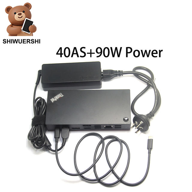 Docking Station 40AS Gen 2 Universal Dock 4K HD Monitor Multi USB Port Expansion Hub for Lenovo ThinkPad X1 X280 Thunderbolt 4