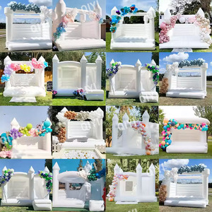 Château Blanc Gonflable Mini Taille PVC Jumping Bouncy Bounce House pour Enfants - Product Image 2