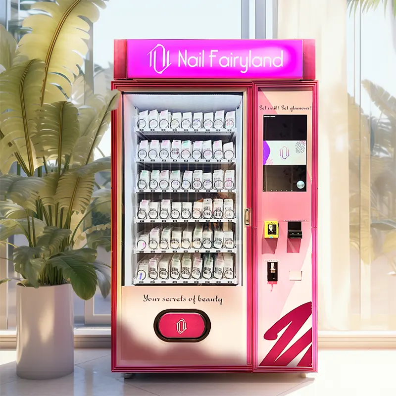 21,5 Zoll Touchscreen Haar Wimpern Parfüm Beauty Cosmetics Verkaufs automat kommt mit einer absteigenden Leiter